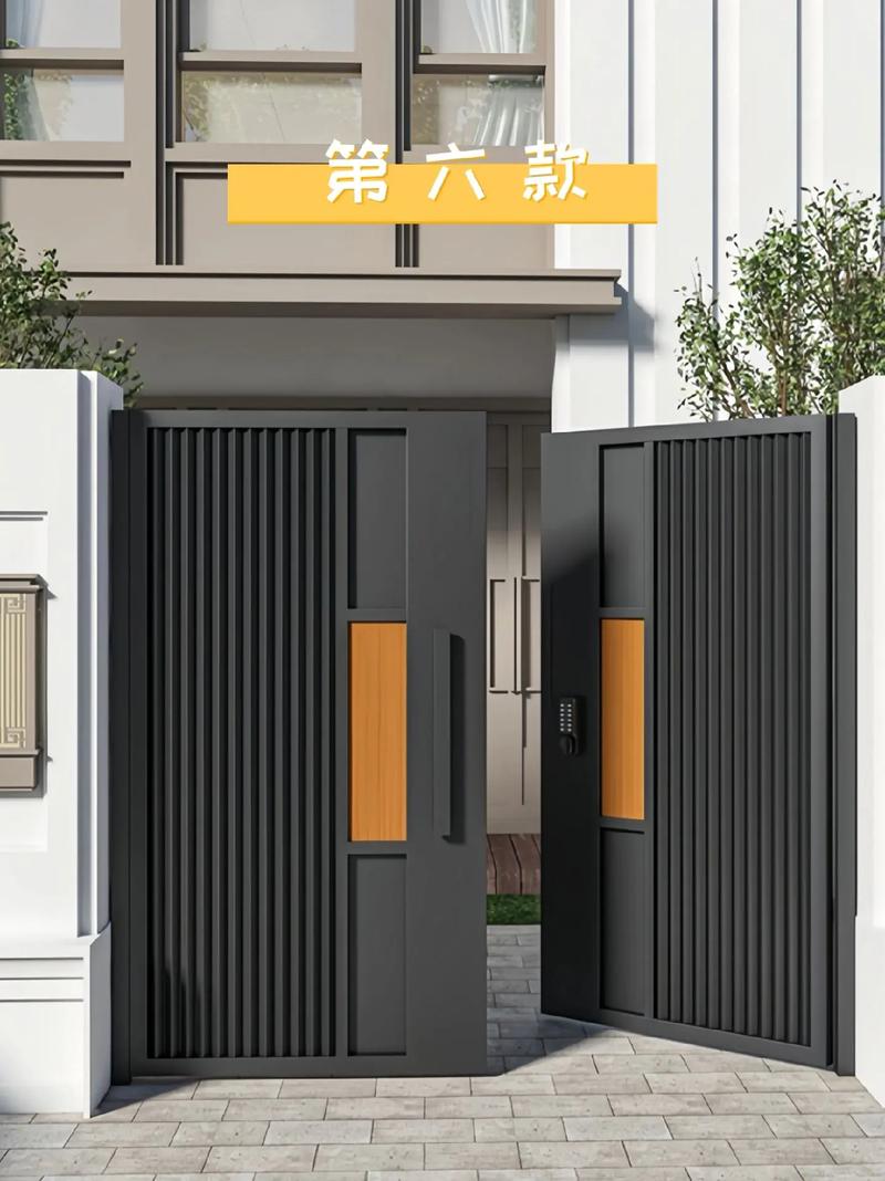 2024流行的八款现代别墅庭院门.现代极简庭院大门 8款